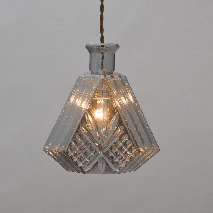 Vintage Cut Glass Pendant Lights- Sindri - Louve Lights