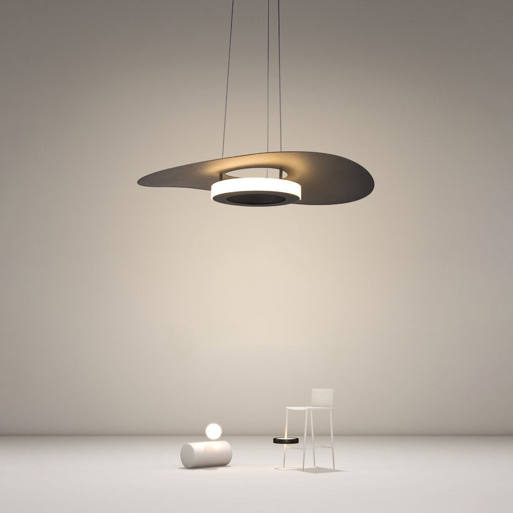 Contemporary Halo Shaded Hanging Pendant Light- Michi - Louve Lights