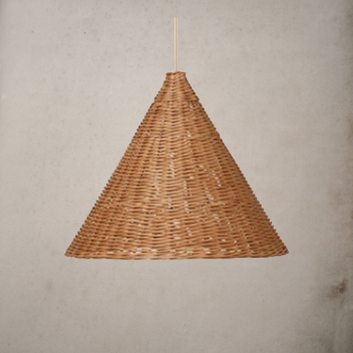 Japanese Hat Rattan Pendant Light- Retro Bamboo Hanging Light- Alberte - Louve Lights