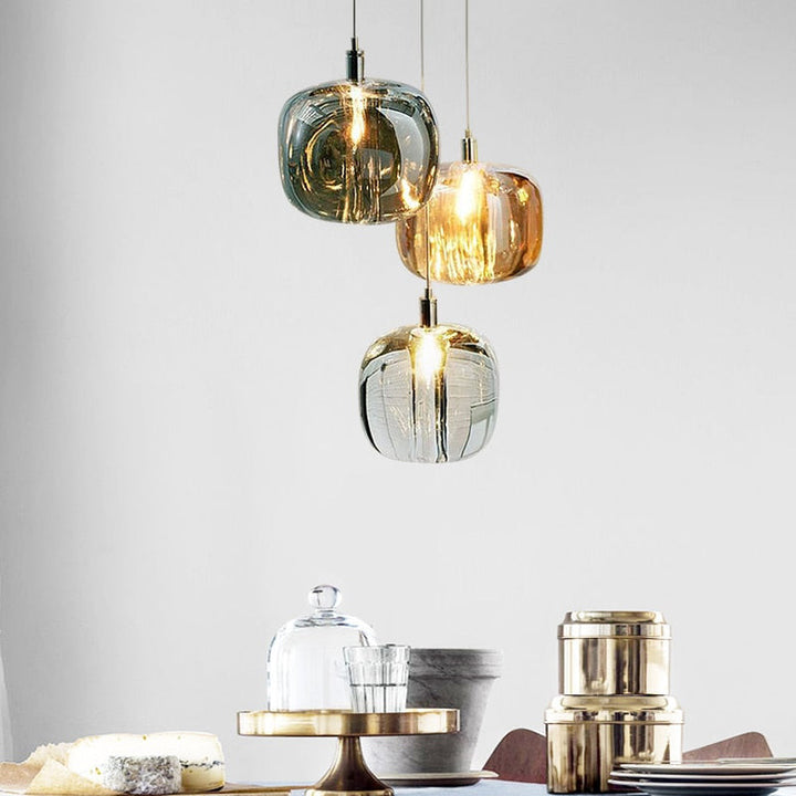 Modern Glass Pendant Light- Kusti - Louve Lights