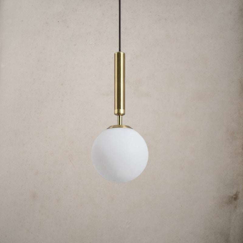 Glass Globe Pendant Light - Milky Glass Pendant Light - Ogn - Louve Lights