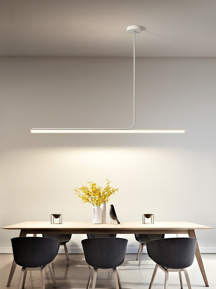 Minimalist Linear LED Pendant Light - Grete - Louve Lights