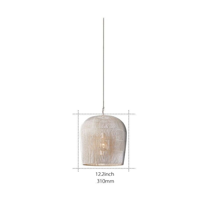 Modern Japanese Basket Pendant Light - Cage Pendant Light - Frida - Louve Lights