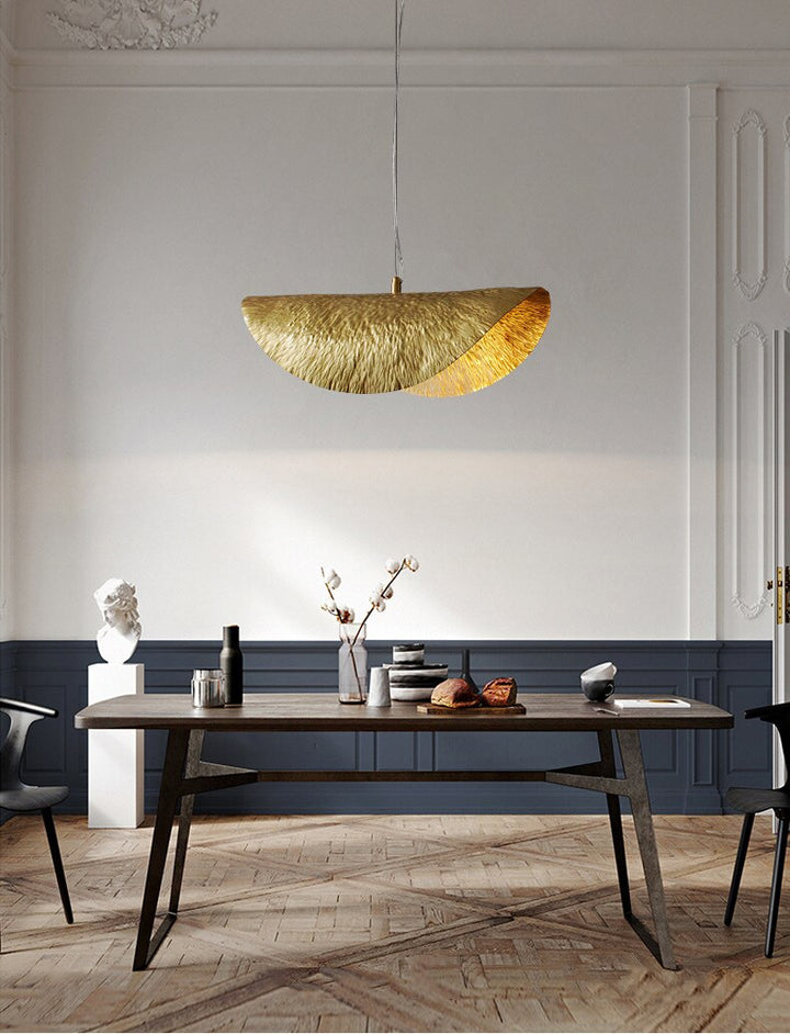 Lotus Leaf Pendant Light - Gold Pendant Light - Nelle - Louve Lights