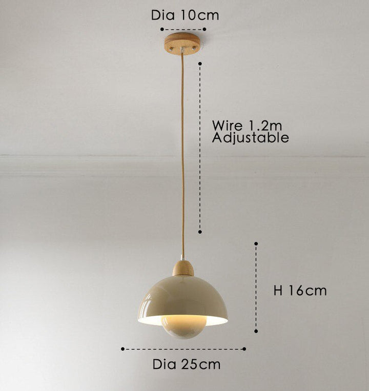 Wood & Metal Hanging Pendant Light- Modern Island Pendant Light- Tove