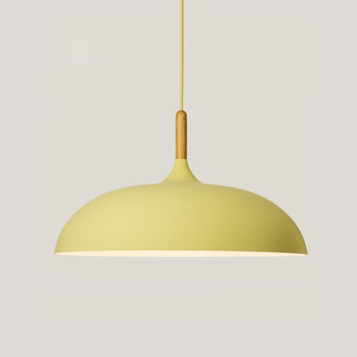 Modern Minimalist Wood & Aluminum Pendant Light - Anita - Louve Lights