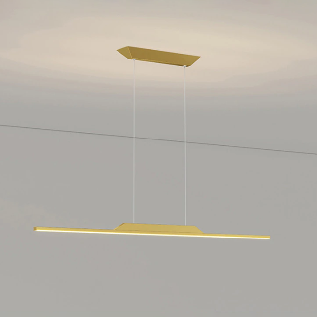 Minimalist Long Linear Pendant Light- Modern Dining LED Pendant Light- Karolina - Louve Lights