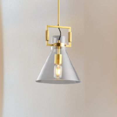 Modern Contemporary Clear Glass Pendant Light- Iskra - Louve Lights