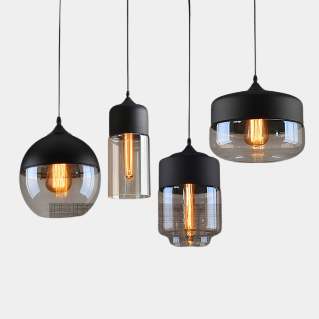 Modern Glass Pendant Lights - Kitchen Pendant Light - Andor - Louve Lights