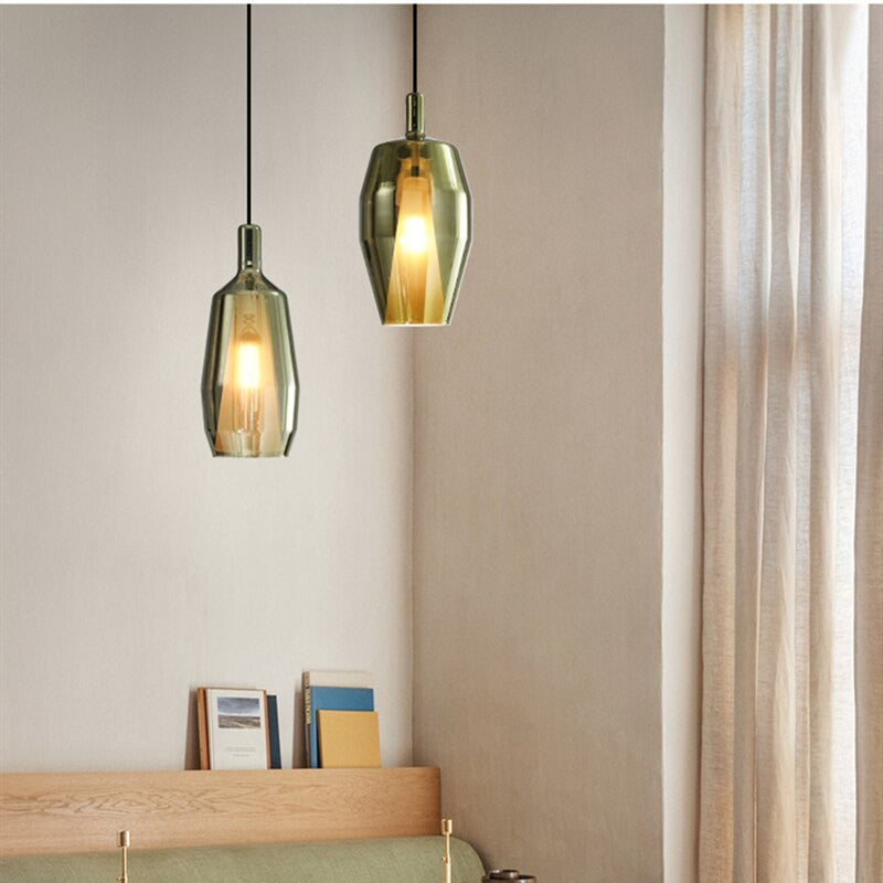 Modern Colored Glass Pendant Lights- Heike - Louve Lights