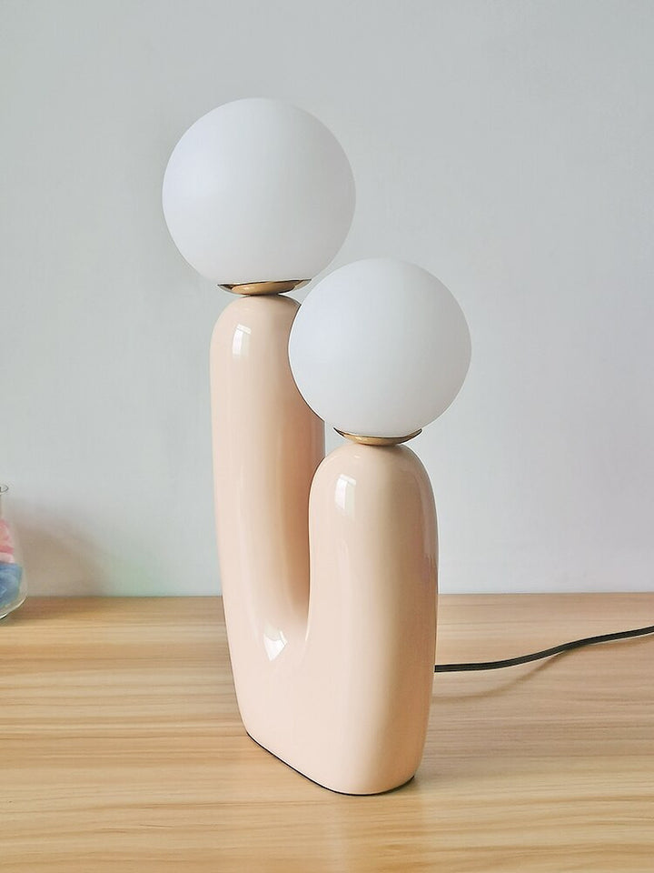 Modern Glass & Acrylic Table Lamp- Bedside Desk Lamp- Dorthea