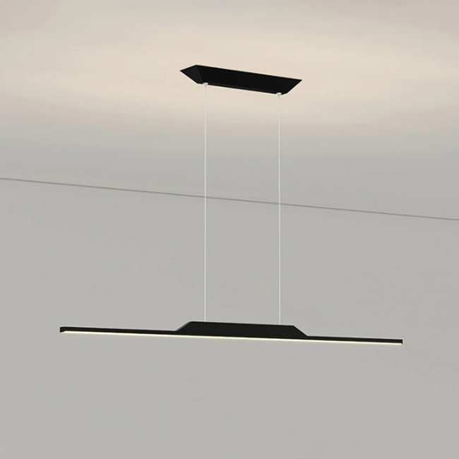 Minimalist Long Linear Pendant Light- Modern Dining LED Pendant Light- Karolina - Louve Lights