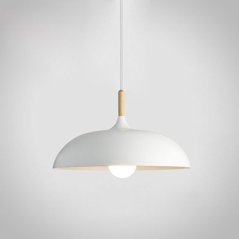 Modern Minimalist Wood & Aluminum Pendant Light - Anita - Louve Lights