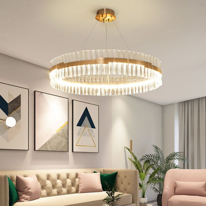 Luxury Crystal Ring Chandelier- Modern Oval Crystal Chandelier- Cille