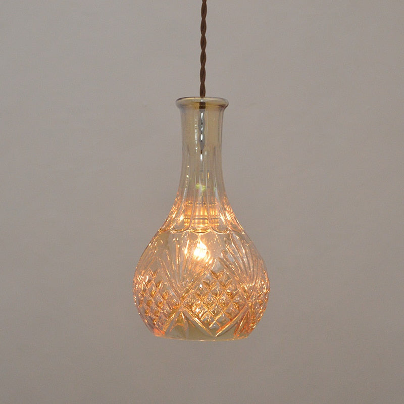 Vintage Cut Glass Pendant Lights- Sindri - Louve Lights