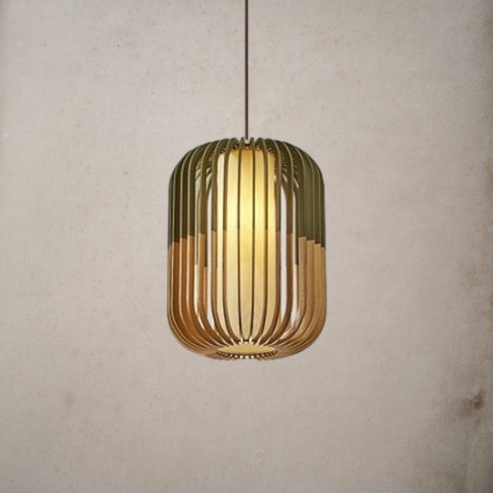 Wood Pendant Light - Natural Kitchen Island Light - Beside Pendant Light - Isi