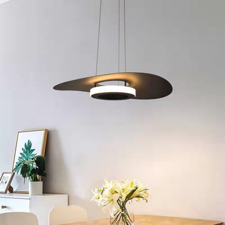 Contemporary Halo Shaded Hanging Pendant Light- Michi - Louve Lights