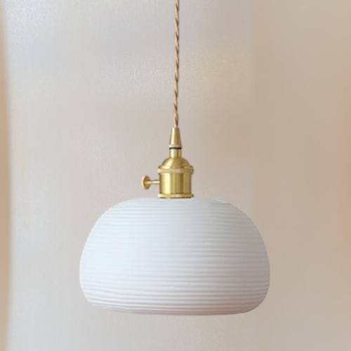 Handmade White Ceramic Pendant Lights- Judit - Louve Lights