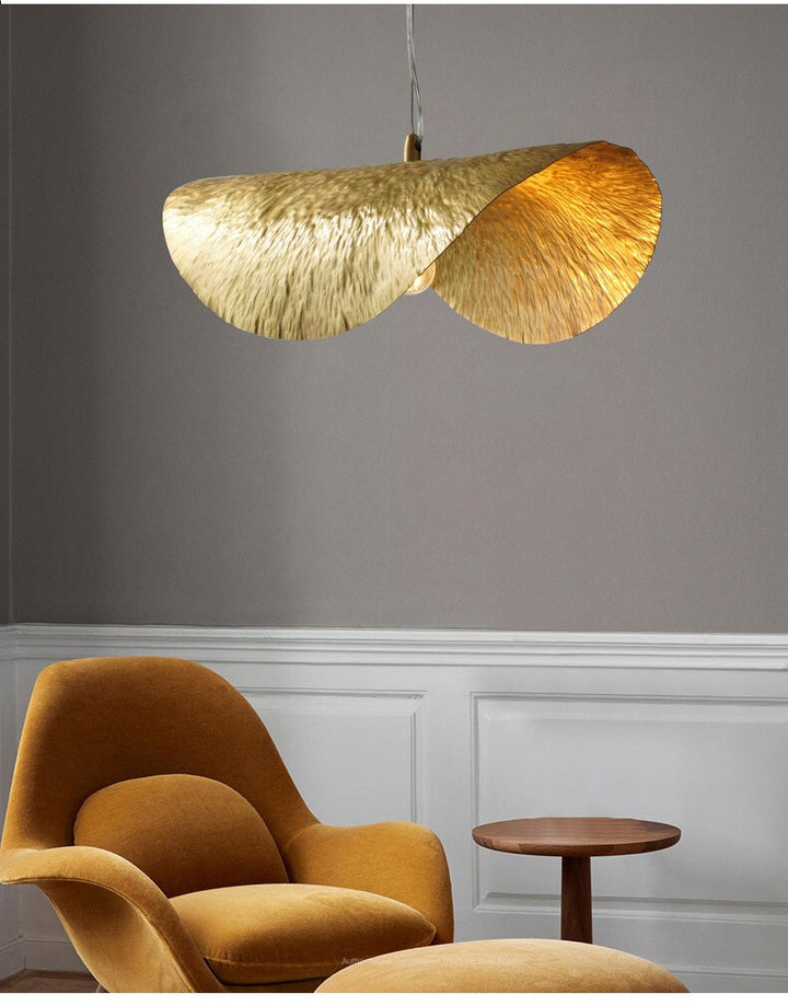 Lotus Leaf Pendant Light - Gold Pendant Light - Nelle - Louve Lights