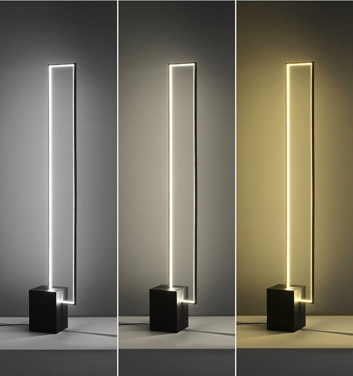 Modern Minimalist Vertical Square LED Accent Lamp- Standing Floor LED Lamp- Tryfon