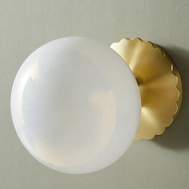 Round Glass Wall Light Sconce - Postmodern Luxury Glass Wall Lamp- Ismini