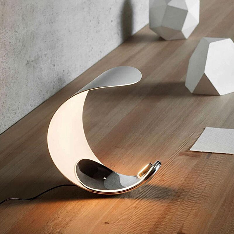 Crescent Moon Table Lamp- Bedside Lamp- Aura
