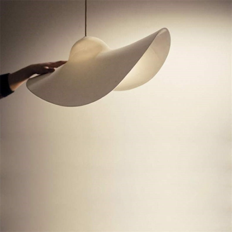 Postmodern Straw Hat Styled Pendant Light- Hecate