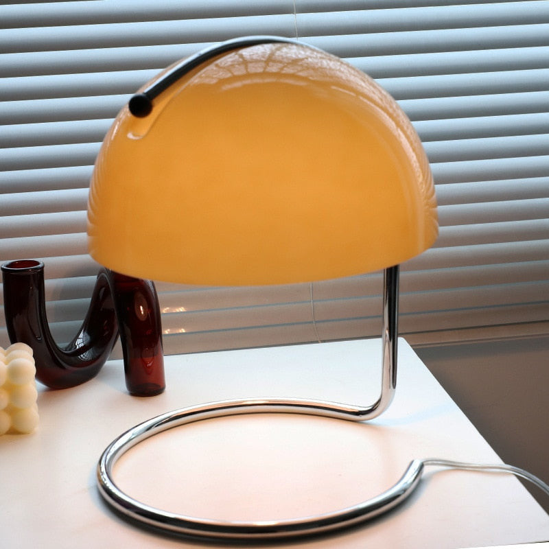 Glass Dome Table Lamp- Modern Glass Desk Lamp- Pauline