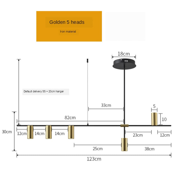 Modern Linear Chandelier- Linear Kitchen Light Fixture- Malin