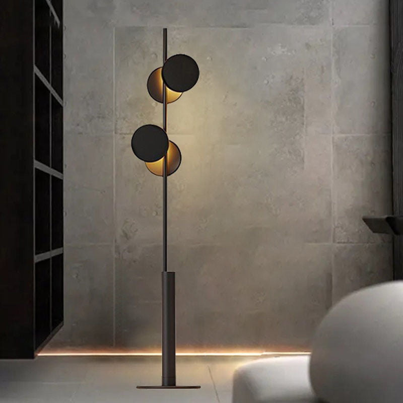 Black Metal LED Floor Lamp- Designer Minimalist LED Standing Lamp- Vangelis