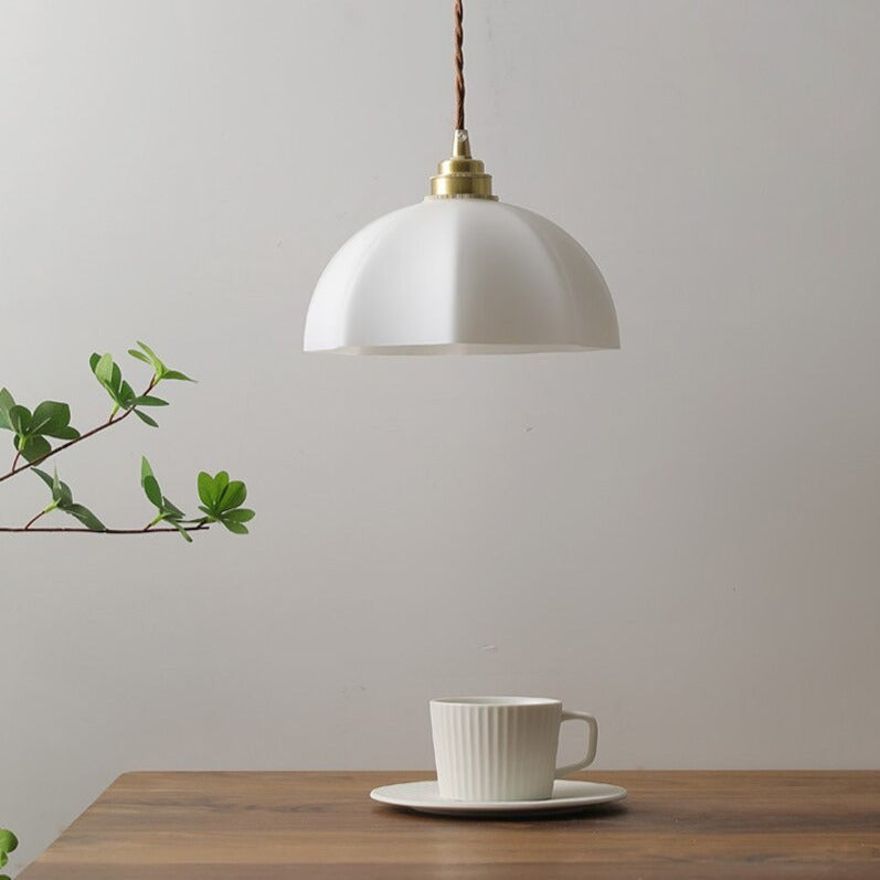 Milk Glass Shade Pendant Light- Dining Room Lighting- Ekene - Louve Lights