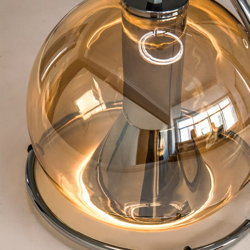 Mid Century Adjustable Glass Globe Pendant Light- Kirabo