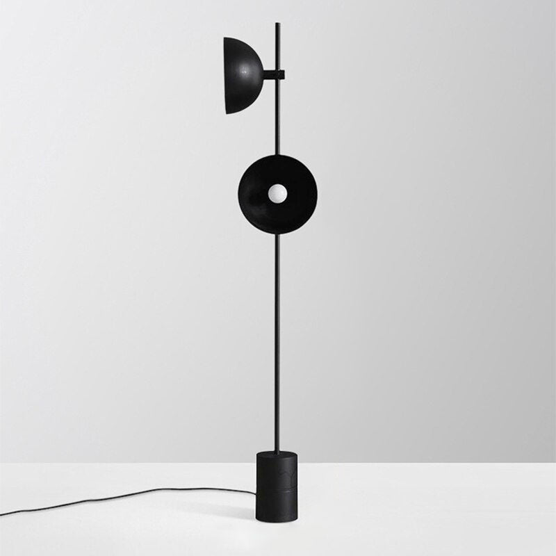 Black Metal Lamp Standing Lamp- Modern Double Shade Floor Lamp- Nikos