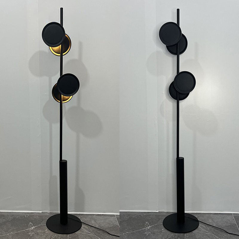 Black Metal LED Floor Lamp- Designer Minimalist LED Standing Lamp- Vangelis