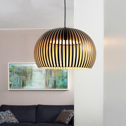 Modern Solid Wood Pendant Light - Bamboo Pendant Light - Pax - Louve Lights