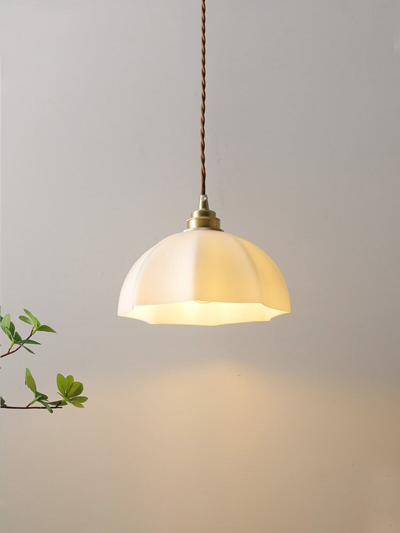 Milk Glass Shade Pendant Light- Dining Room Lighting- Ekene - Louve Lights