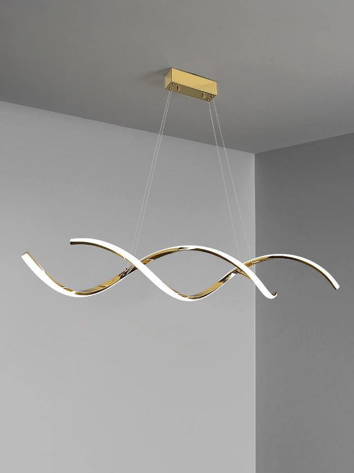 Modern LED Spiral Dining Room Chandelier - Kitchen Island Hanging Light - Sif