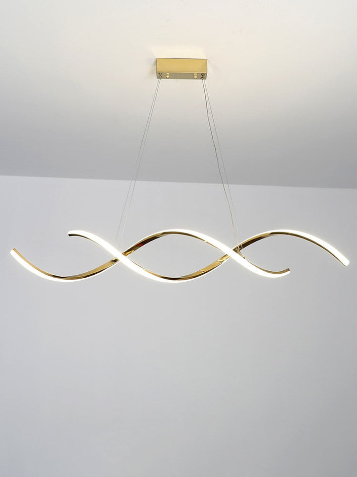 Modern LED Spiral Dining Room Chandelier - Kitchen Island Hanging Light - Sif