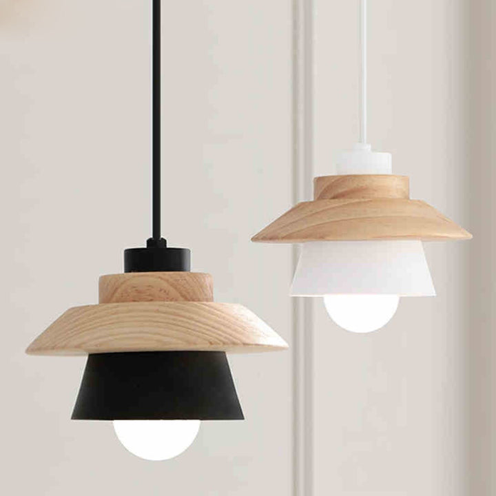 Nordic Wood & Aluminum Pendant Lights - Modern Luminaire - Hanna