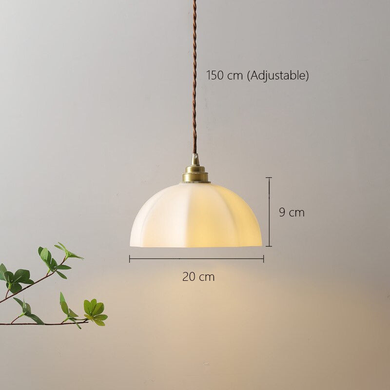 Milk Glass Shade Pendant Light- Dining Room Lighting- Ekene - Louve Lights