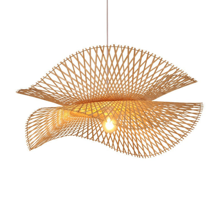 Modern Bamboo Wave Pendant Light- Lillian - Louve Lights